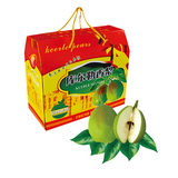 Custom Printed Pear Fruit Box with handle for Fresh Fruit Pear