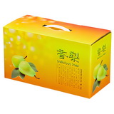 Customize Fruit Gift Box with plastic handle for Fresh Fruit Pear