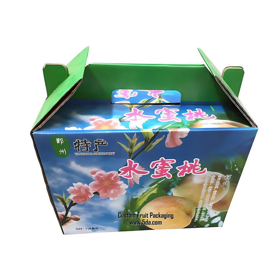 Custom Fruit Gift Box with  Peach Design