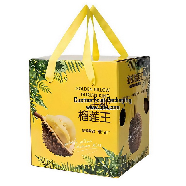 Customizable Durian Fruit Gift Box with rope handle