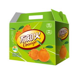Custom Fruit Gift Box with die cut handle for Orange
