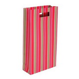 Red Stripe Design Double Bottle Rectangle Wine Carry Bag