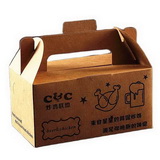 Take away food boxes french fries fried chicken nuggets kraft paper food packaging box with handle