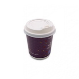 Disposable Double Wall Paper Coffee Cup with Lid (Thickened Paper Style)