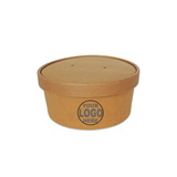 Customize Disposable Kraft Round Paper Bowls with lids