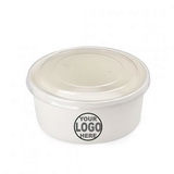 Custom Disposable Take away White Kraft Paper Bowl with PET Lid