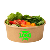 Custom Disposable Eco Frienday Round Paper Salad Bowls (Base Only)