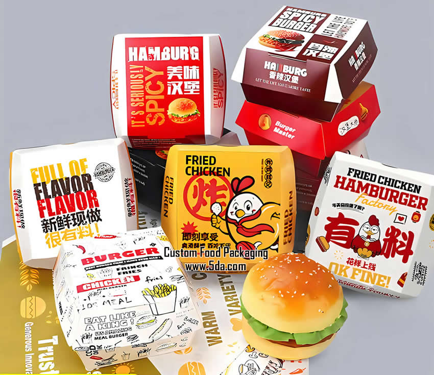 Custom hamburger boxes