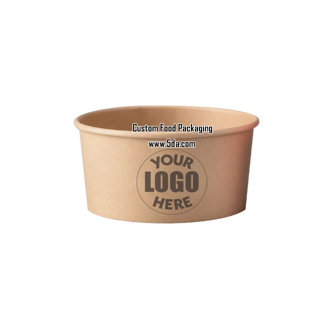 300ml 500ml 750ml 1000ml 1300ml Custom Disposable Kraft Paper Bowl Eco-Friendly Takeaway Paper Bowl